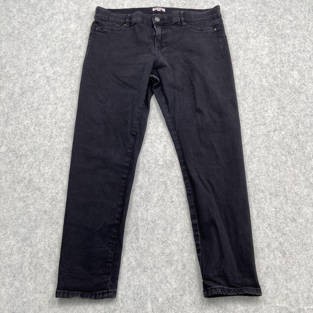 Juicy Couture Skinny Jeans Womens 18 (35x27) Black Dark Wash Stretch Denim